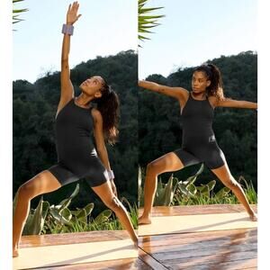 NWT FP Movement x Hatch Good Karma Hi-Neck Maternity Runsie Ribbed Black Size XL